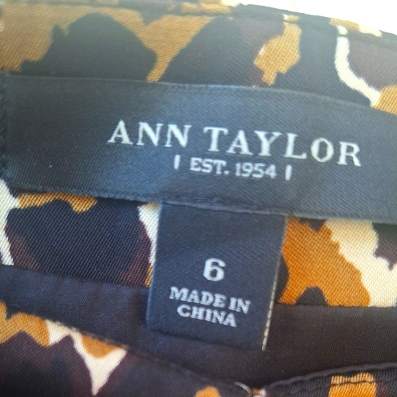 Ann Taylor Silk Animal Print Women's Midi Skirt Size 6 - Picture 5 of 6